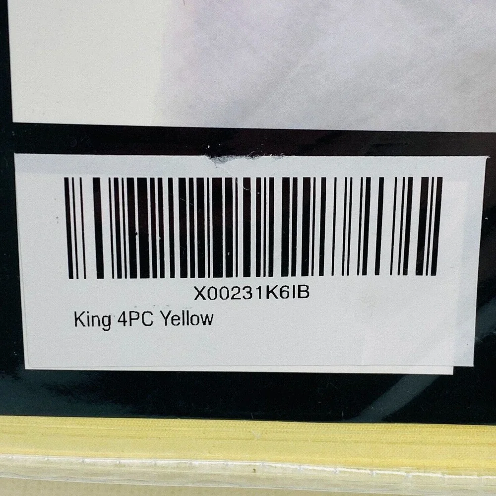 CGK Unlimited Luxury Bed Sheet Set King Size Yellow Deep Pockets Double Elastic‎